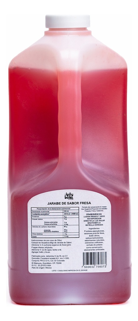 Bubbletea Jarabe Fresa Jellyboba Caja 4