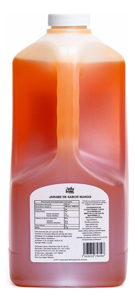 Bubbletea Jarabe Mango Jellyboba 1.8lt
