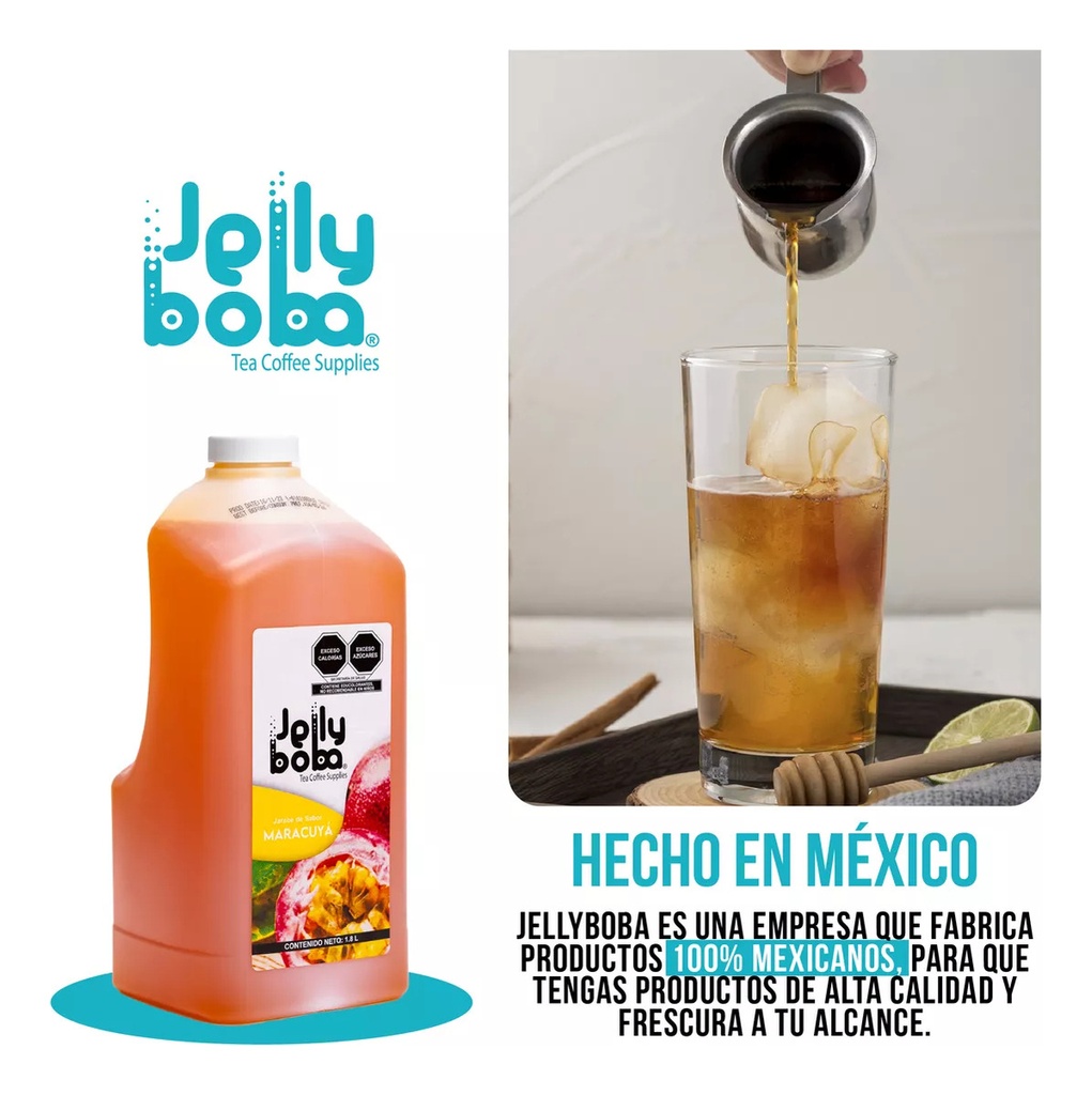 Bubbletea Jarabe Maracuya Jellyboba Caja 4pz De 1lt