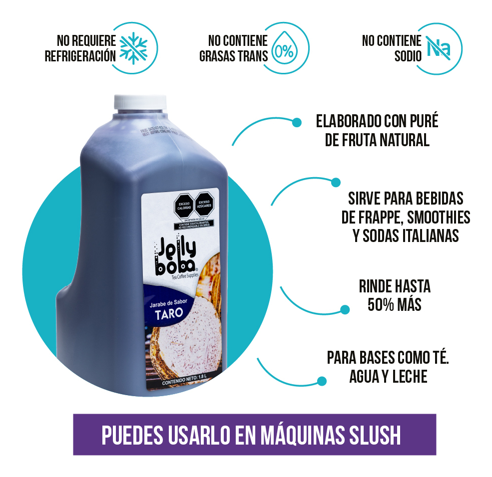 Bubbletea Jarabe Taro Jellyboba 1.8lt