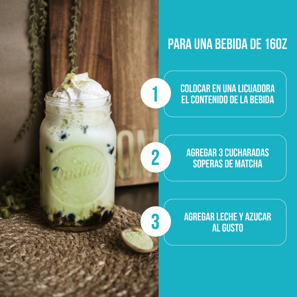 Te Matcha En Polvo Jellyboba Caja 6pz De 1kg