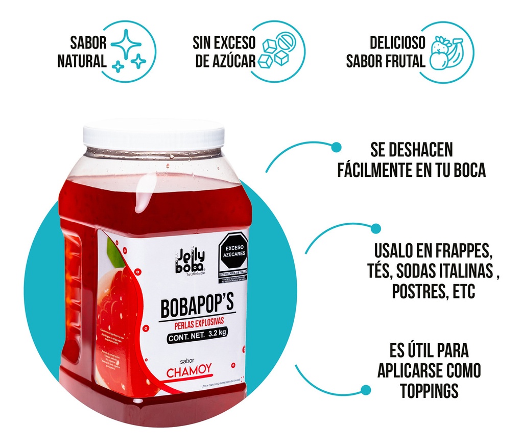 Perlas Explosivas Chamoy 3.2 Kg Jellyboba Bobapops