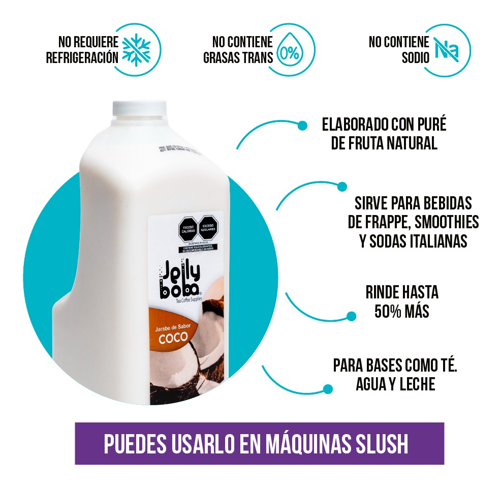 Bubbletea Jarabe Coco Jellyboba Caja 4